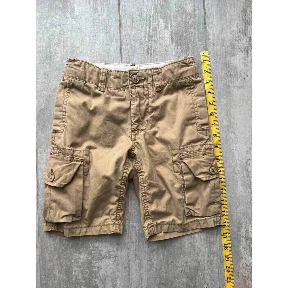 Gap Kids Boys Cargo Shorts Khaki Camel Chino Tan Everyday Casual 6 Regular